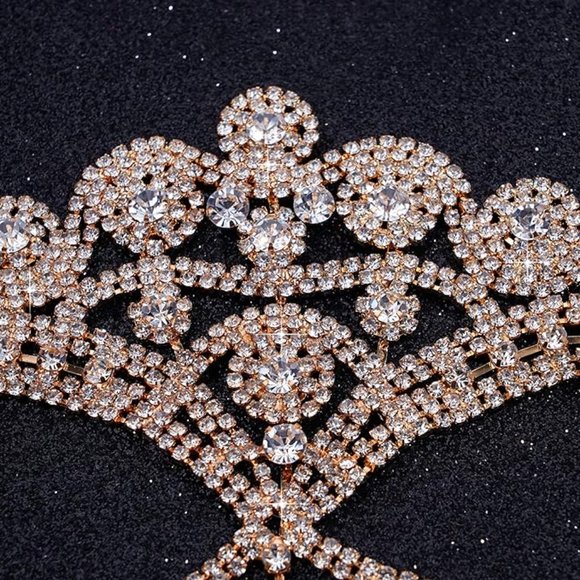 NWT Sparkling Swarovski Bling Crystal Rhinestone Mask Halloween Costume … - Picture 7 of 10